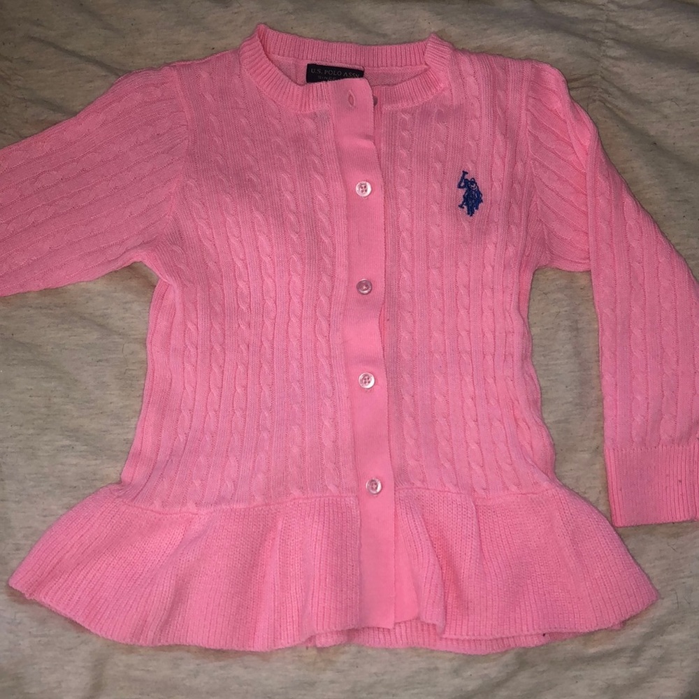 US Polo pink girls sweater